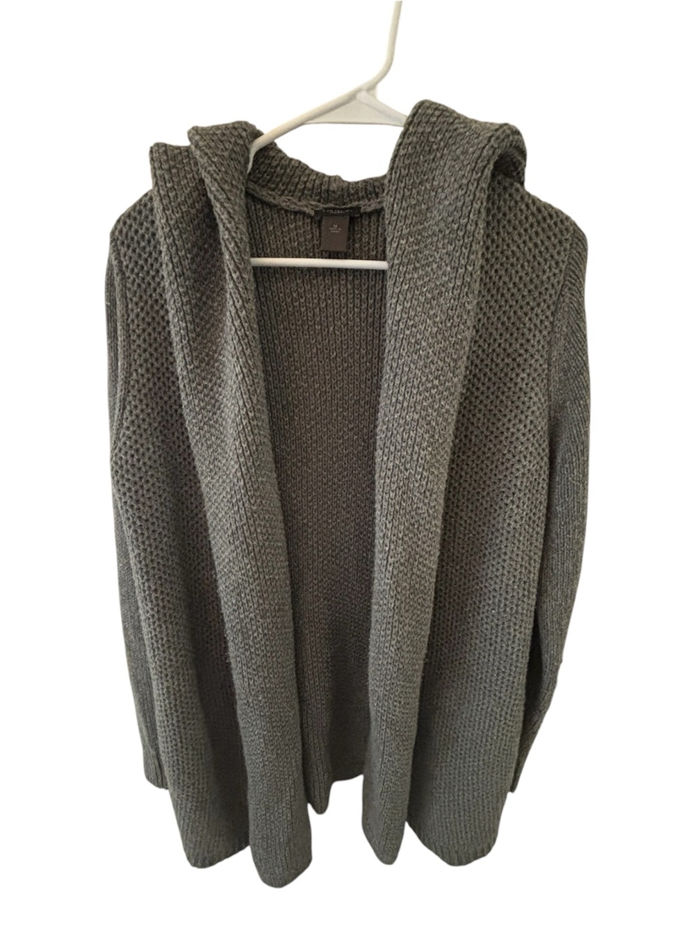Ann Taylor Factory Chunky Knit Hooded Cardigan - Gray